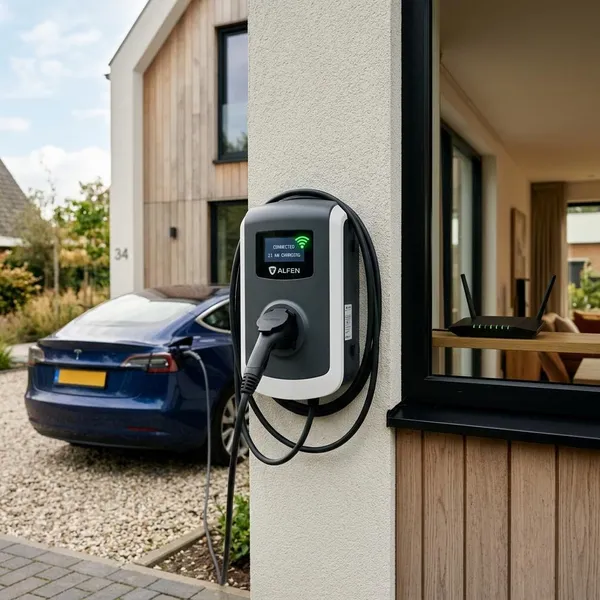 alfen laadpaal koppelen aan wifi