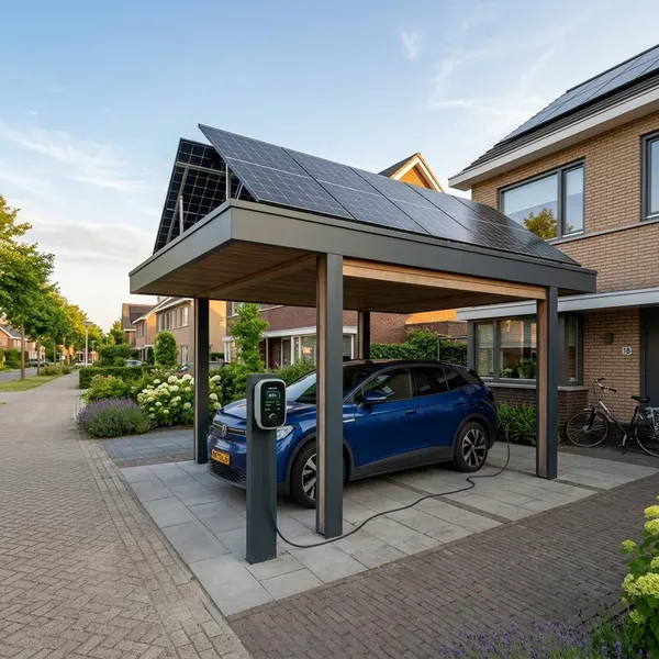 Wat kost een carport met zonnepanelen en laadpaal