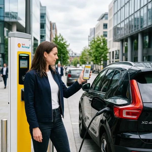 digitale laadpas Shell gebruiken