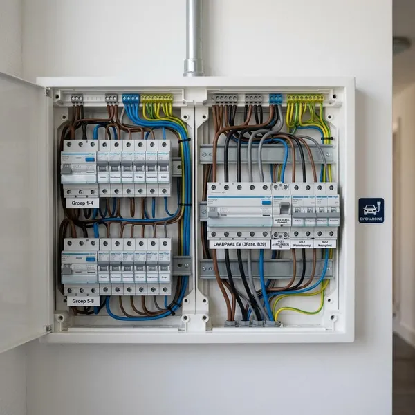 Welke aanpassing van de groepenkast past bij een laadpaal