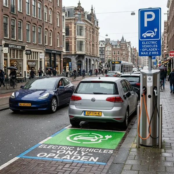 mag je met een gewone auto parkeren bij een laadpaal