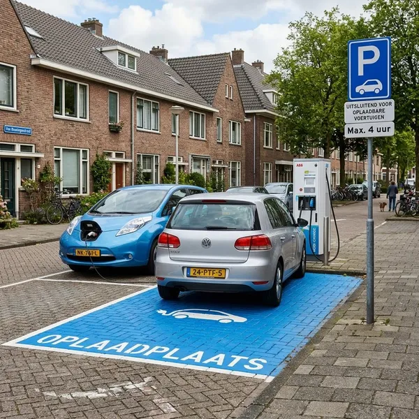 Wanneer je met een gewone auto niet bij een laadpaal mag staan