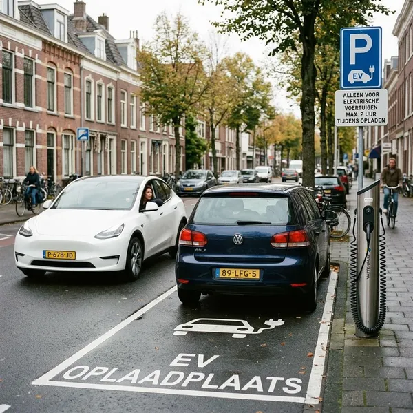 Wanneer een gewone auto soms wel bij een laadpaal mag staan