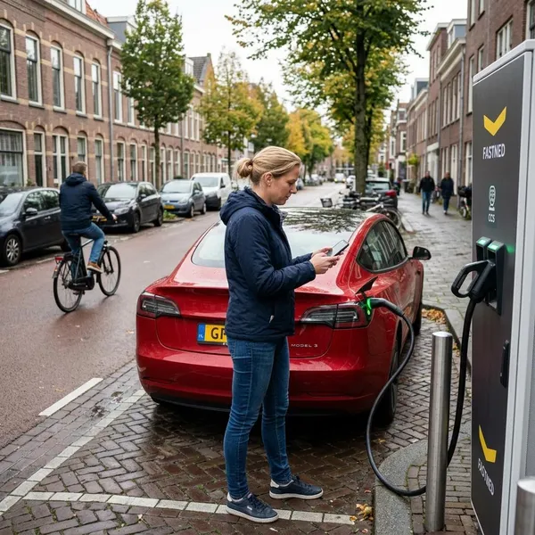 Tesla laden activeren via de app