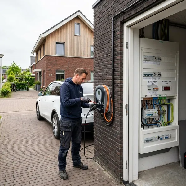 wallbox aansluiten op 1 fase