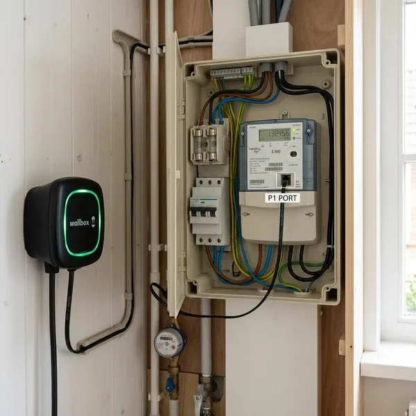 Wallbox P1 poort meter aansluiten